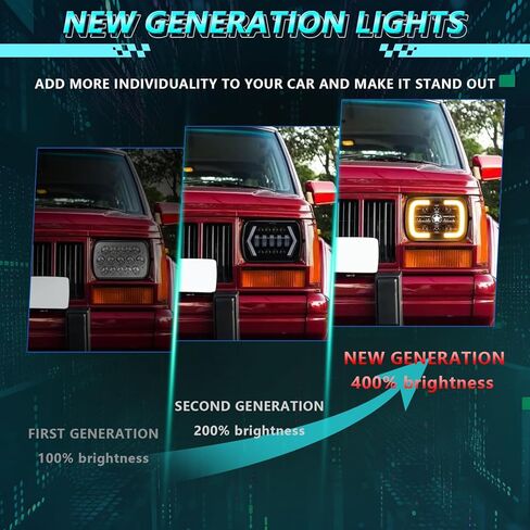 مصابيح أمامية LED 5x7 من MONDEVIEW 7x6 H6054 مصابيح أمامية LED مختومة متوافقة مع جيب رانجلر YJ شيروكي XJ فورد جي إم سي تويوتا نيسان دودج in Kuwait
