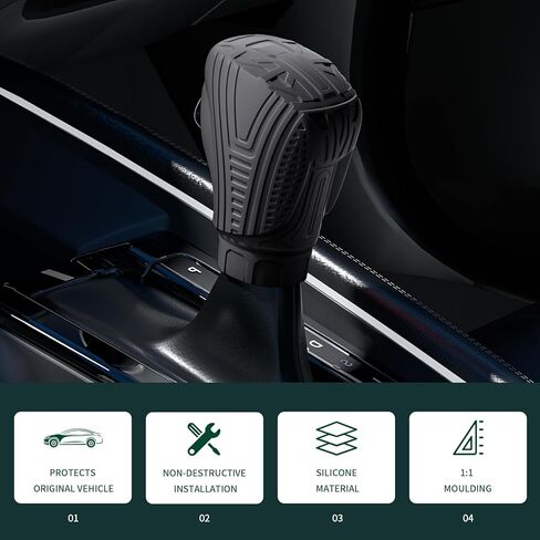 for Honda Civic 2019-2025 Interior Accessories Car Shift Knob Cover with Honda CRV 2026 Accord 2018-2025 HRV XRV 2023 2024 Automobile Center Console Shifter Head Protector-Black in Saudi Arabia