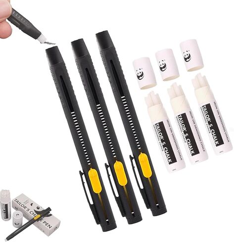 SeLine Heat Erasable Fabric Marking Pens with 20 Refills – Precision 0.2mm Sewing & Quilting Marker for Tailors, Embroidery, and Crafts – Smooth, Smudge-Proof, and Refillable Design (2Pen+20Refills) in Saudi Arabia