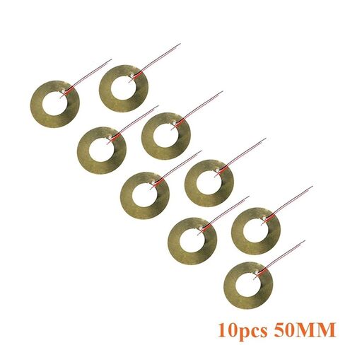 5Pcs Piezoelectric Piezo Ceramic Wafer Plate Dia 50mm for Buzzer Loudspeaker Sensor with Wire in Saudi Arabia