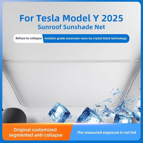 LUCKEASY Front Shading Net for Tesla Model X Up Glass Roof Sunshade Car Skylight Blind Shading Net (MX-GA33L A) Installation Requires Patience in Kuwait
