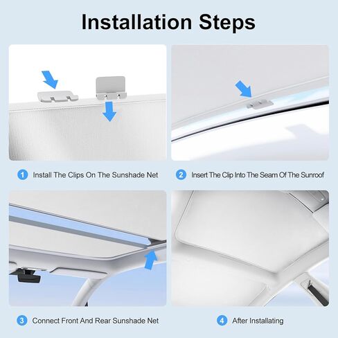LUCKEASY Front Shading Net for Tesla Model X Up Glass Roof Sunshade Car Skylight Blind Shading Net (MX-GA33L A) Installation Requires Patience in Kuwait