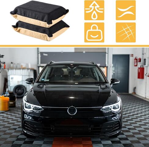 2 Pcs Car Window Defogger Sponge Absorbent Windshield Cleaner for Auto Glass Fog and Steam Removal Non-Scratch Cleaning Sponge in Saudi Arabia