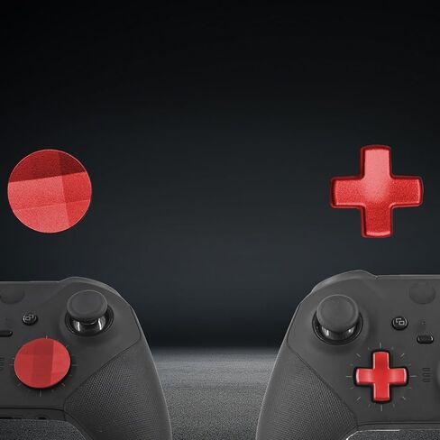 2Pcs D-Pads Replacement Kit for Xbox One Elite Series 2, Metal D-pads Parts for Xbox One Elite Series 2 Core Controller, Stainless Steel Standard D-pads for One Elite Series 1 Controller (Black) in Saudi Arabia