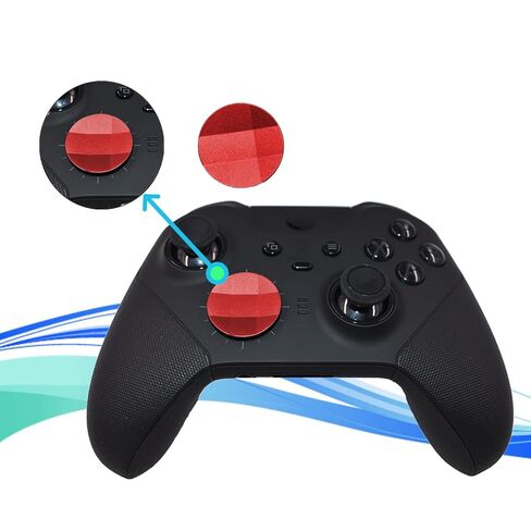 2Pcs D-Pads Replacement Kit for Xbox One Elite Series 2, Metal D-pads Parts for Xbox One Elite Series 2 Core Controller, Stainless Steel Standard D-pads for One Elite Series 1 Controller (Black) in Saudi Arabia