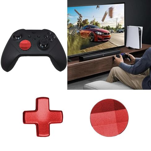 2Pcs D-Pads Replacement Kit for Xbox One Elite Series 2, Metal D-pads Parts for Xbox One Elite Series 2 Core Controller, Stainless Steel Standard D-pads for One Elite Series 1 Controller (Black) in Saudi Arabia