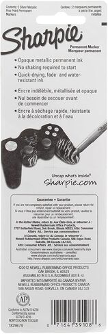شاربي 39108PP قلم تحديد دائم فضي معدني ذو نقاط دقيقة، 6 عبوات نفطة مع 2 قلم تحديد لكل منها بإجمالي 12 قلم تحديد in Kuwait