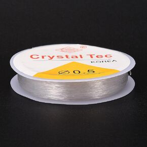 10 Rolls 0.8mm Elastic Bracelets String Cord Round Crystal Elastic String Clear Stretch Elastic Thread Cord for DIY Bracelets Necklace Jewelry Making Craft About 6.5 Yards(6m)/roll in Kuwait