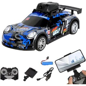 Mini Drift RC Car with Camera & LED Lights, 4CH Electric Racing Sports Cars 2.4Ghz Remote Control Vehicle Model Gift for Adults Hobby Beginners (RTR Version) in Kuwait