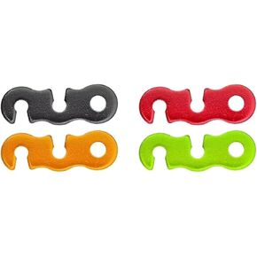 guyline tensioner 30-Piece Camping Tent Rope Hook Aluminum Alloy Fastener Set Outdoor Waterproof Cloth Fastening Accessories for Camping, Hiking, Backpacking Ultralight Tent S(Black 10pcs) in Saudi Arabia