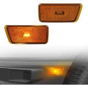 LED Front Bumper Side Lights for Ford Bronco Sport 2021 2022 2023 2024, Front Fender Side Marker Lights Assembly Amber Yellow Lens, Bumper Marker Lamps, 2 Pack in Kuwait