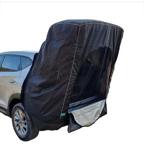 Tailgate Tent SUV Camping Awning Shade Compatible with for Skoda Kodiaq 2021–2025 Camping Auto Shade Smooth Ventilation,A-Without Sun Shade Pole-Beige in Kuwait