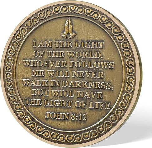 God’s Heart Men's Christian Religious Coin Gifts | Religious Token with Engraved Serenity Prayer | Christian Challenge Coin for Men Women Faith-Based Gifts | Bible Verses Coins Good Luck Gifts in Saudi Arabia
