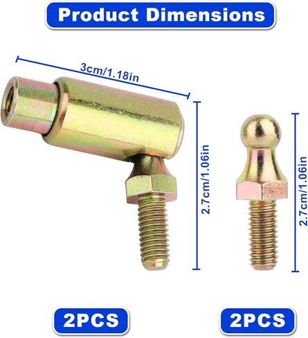 2 Sets Throttle Cable Ends, Carbon Steel 10-32 Female Thread Ball Joint Quick Disconnect Throttle Cable End Fittings for Diesel Trucks in Saudi Arabia