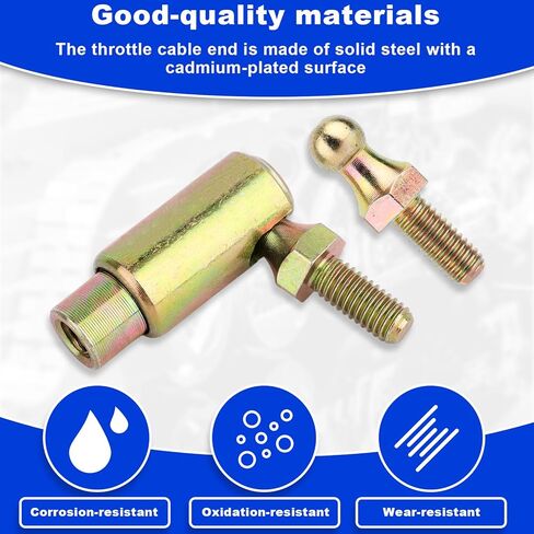 2 Sets Throttle Cable Ends, Carbon Steel 10-32 Female Thread Ball Joint Quick Disconnect Throttle Cable End Fittings for Diesel Trucks in Saudi Arabia