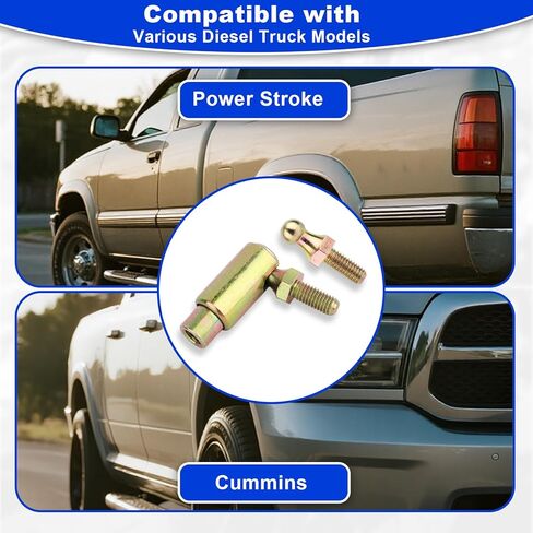 2 Sets Throttle Cable Ends, Carbon Steel 10-32 Female Thread Ball Joint Quick Disconnect Throttle Cable End Fittings for Diesel Trucks in Saudi Arabia