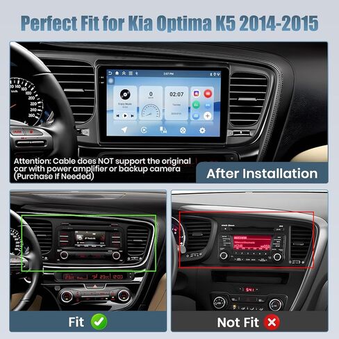 Roinvou 2+64G Android 9" Touch Screen for Kia Optima K5 2014-2015 with Wireless CarPlay Android Auto WiFi Bluetooth GPS Navigation FM RDS Radio Backup Camera in Kuwait