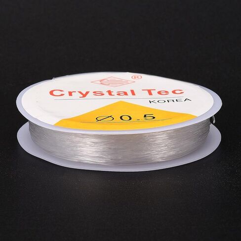 10 Rolls 0.8mm Elastic Bracelets String Cord Round Crystal Elastic String Clear Stretch Elastic Thread Cord for DIY Bracelets Necklace Jewelry Making Craft About 6.5 Yards(6m)/roll in Kuwait