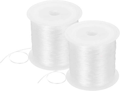 DMiotech 2 Rolls Elastic String for Bracelets, 1mm Stretch Bead Cord for Jewelry Making, Necklaces and Bracelet Making Red, 100m in Saudi Arabia