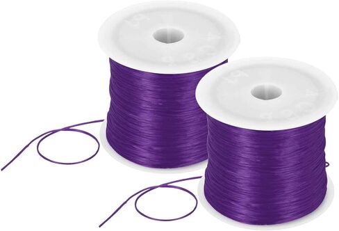 DMiotech 2 Rolls Elastic String for Bracelets, 1mm Stretch Bead Cord for Jewelry Making, Necklaces and Bracelet Making Red, 100m in Saudi Arabia