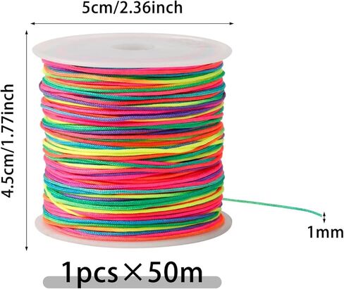 1mm 164Feet Elastic Bracelet Cord Rainbow Elastic Cord Used for Jewelry Making Bracelet Beads and Handicrafts in Saudi Arabia