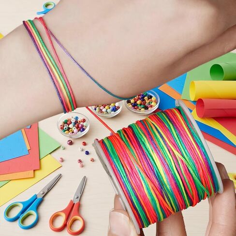 1mm 164Feet Elastic Bracelet Cord Rainbow Elastic Cord Used for Jewelry Making Bracelet Beads and Handicrafts in Saudi Arabia