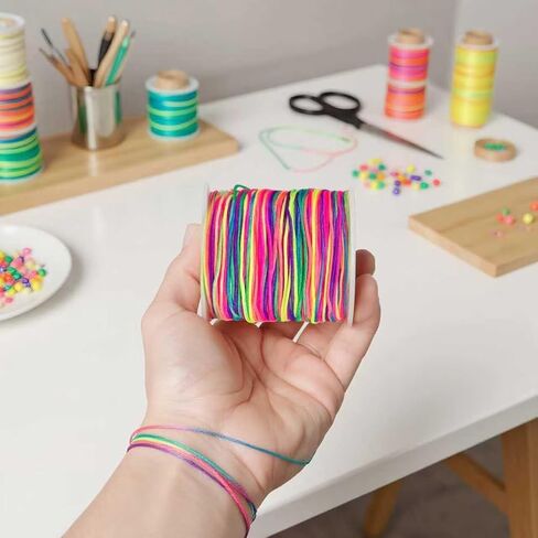 1mm 164Feet Elastic Bracelet Cord Rainbow Elastic Cord Used for Jewelry Making Bracelet Beads and Handicrafts in Saudi Arabia