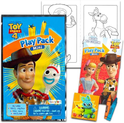 Disney Toy Story Mini Party Favors Set for Kids - Bundle with 24 Mini Toy Story Activity Play Packs with Coloring Pages, Stickers (Buzz Lightyear Woody Birthday Party Supplies) in Saudi Arabia