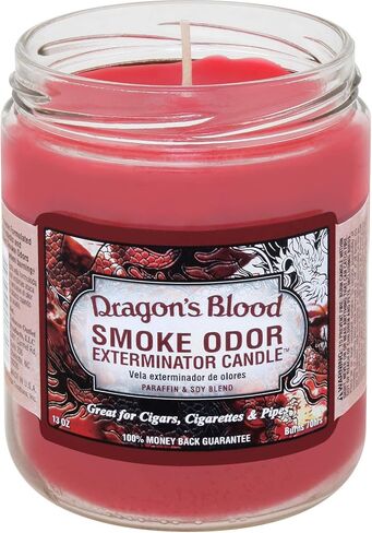 Smoke Odor Exterminator 13 oz Jar Candles Dragon's Blood, (3) Set of Three Candles. in Kuwait