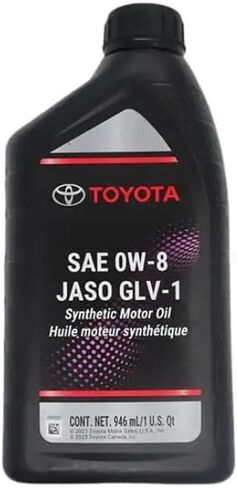 Toyota 0W-8 SAE JASO GLV-1 Synthetic Motor Oil, 1 Quart, Engine Oil, 00279-08QTE-01 in Saudi Arabia