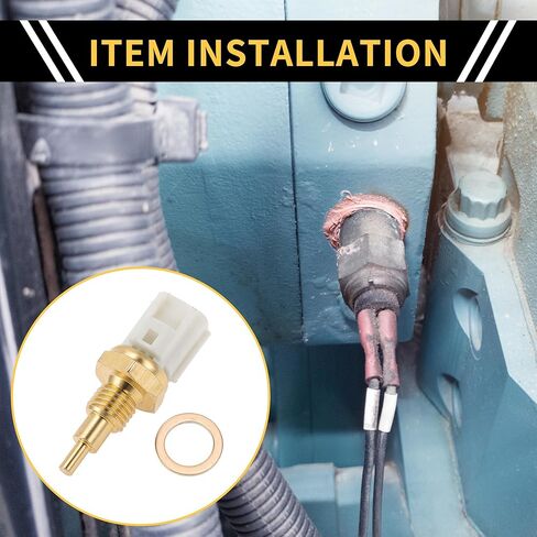 Coolant Temperature Sensor for Toyota Tundra 2002-2005 Water Temperature Temp Sender Sending Unit Sensor No.8942233030 Gold Tone in Saudi Arabia