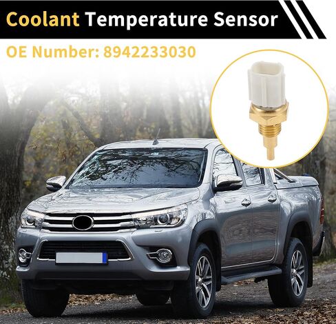 Coolant Temperature Sensor for Toyota Tundra 2002-2005 Water Temperature Temp Sender Sending Unit Sensor No.8942233030 Gold Tone in Saudi Arabia