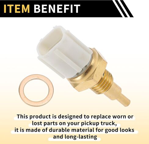 Coolant Temperature Sensor for Toyota Tundra 2002-2005 Water Temperature Temp Sender Sending Unit Sensor No.8942233030 Gold Tone in Saudi Arabia