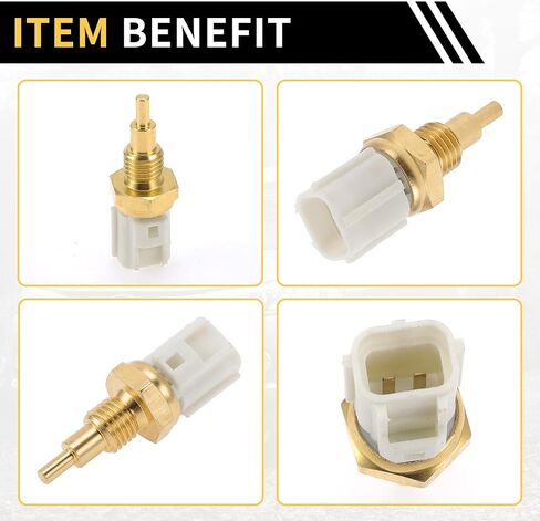 Coolant Temperature Sensor for Toyota Tundra 2002-2005 Water Temperature Temp Sender Sending Unit Sensor No.8942233030 Gold Tone in Saudi Arabia