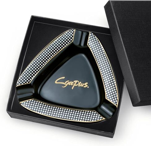 منفضة سجائر سيجار مثلثة - منفضة سجائر سيجار كبيرة للراحة في الهواء الطلق للفناء/الخارج/منفضة سجائر داخلية (أصفر) in Kuwait