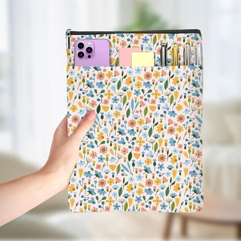Book Sleeve Gifts Books Coves for Paperbacks Cute Book Pouch Protector Books Lovers Gifts for Readers Teacher Bookworm Bookish Accessories Gifts Vintage Flower 01 in Saudi Arabia
