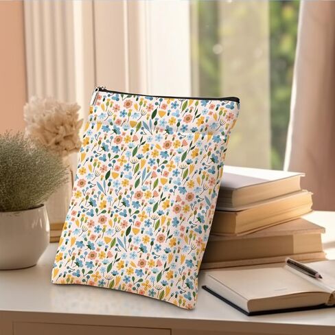 Book Sleeve Gifts Books Coves for Paperbacks Cute Book Pouch Protector Books Lovers Gifts for Readers Teacher Bookworm Bookish Accessories Gifts Vintage Flower 01 in Saudi Arabia