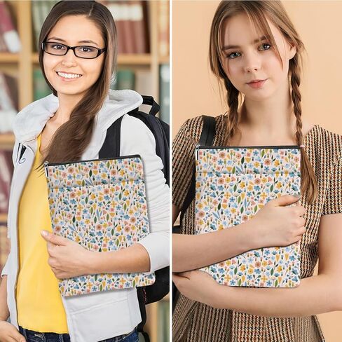 Book Sleeve Gifts Books Coves for Paperbacks Cute Book Pouch Protector Books Lovers Gifts for Readers Teacher Bookworm Bookish Accessories Gifts Vintage Flower 01 in Saudi Arabia