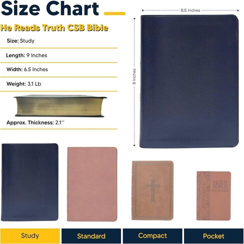 Custom CSB She Reads Truth Community Study Bible Faux Leather Medium Print Size | Engraved with Name | Gift for Christian & Religious Celebrations | Blue in Saudi Arabia