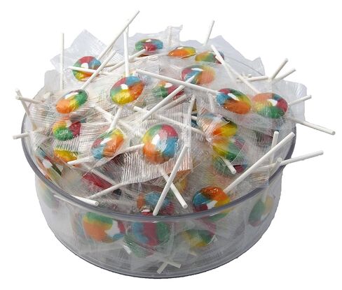 Clown Global Brands Rainbow Lollipops | 1,170 Count Bag | Gluten Free | Tutti Frutti Flavor | Great for Kids Parties in Saudi Arabia