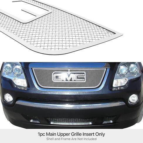 APS Compatible with GMC Acadia 2007-2012 Main Upper Stainless Steel Chrome Mesh Front Grill Grille Insert G76515T in Saudi Arabia