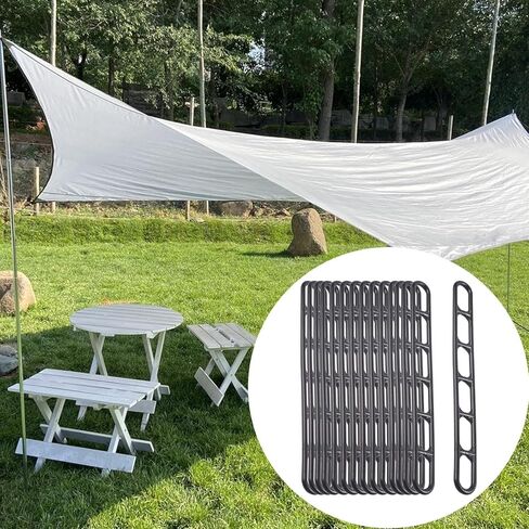 25 قطعة من حبل الخيمة القابل للتعديل لشد الحبل وشد السلم ومثبتات أبازيم انزلاقية احترافية متعددة الأغراض، باللون الأسود in Kuwait