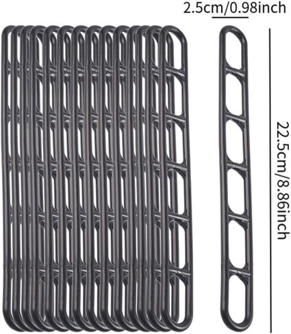 25 قطعة من حبل الخيمة القابل للتعديل لشد الحبل وشد السلم ومثبتات أبازيم انزلاقية احترافية متعددة الأغراض، باللون الأسود in Kuwait