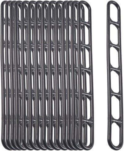 25 قطعة من حبل الخيمة القابل للتعديل لشد الحبل وشد السلم ومثبتات أبازيم انزلاقية احترافية متعددة الأغراض، باللون الأسود in Kuwait