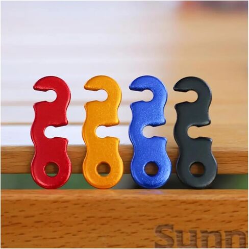 Guyline الموتر 50pcs خيمة حبل مشبك سبائك الألومنيوم خيمة الضابط الألومنيوم دائم، ومناسبة للتخييم في الهواء الطلق والبيئات عاصف. خيمة خفيفة للتخييم والمشي لمسافات طويلة وحقائب الظهر S (أحمر) in Kuwait