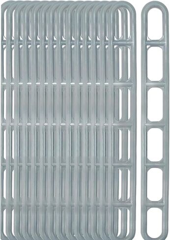 25 قطعة من حبل الخيمة القابل للتعديل لشد الحبل وشد السلم ومثبتات أبازيم انزلاقية احترافية متعددة الأغراض، باللون الرمادي in Kuwait