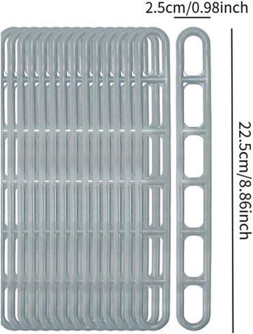 25 قطعة من حبل الخيمة القابل للتعديل لشد الحبل وشد السلم ومثبتات أبازيم انزلاقية احترافية متعددة الأغراض، باللون الرمادي in Kuwait