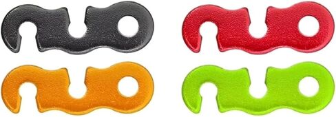 guyline tensioner 30-Piece Camping Tent Rope Hook Aluminum Alloy Fastener Set Outdoor Waterproof Cloth Fastening Accessories for Camping, Hiking, Backpacking Ultralight Tent S(Black 10pcs) in Saudi Arabia