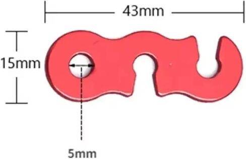 guyline tensioner 30-Piece Camping Tent Rope Hook Aluminum Alloy Fastener Set Outdoor Waterproof Cloth Fastening Accessories for Camping, Hiking, Backpacking Ultralight Tent S(Black 10pcs) in Saudi Arabia