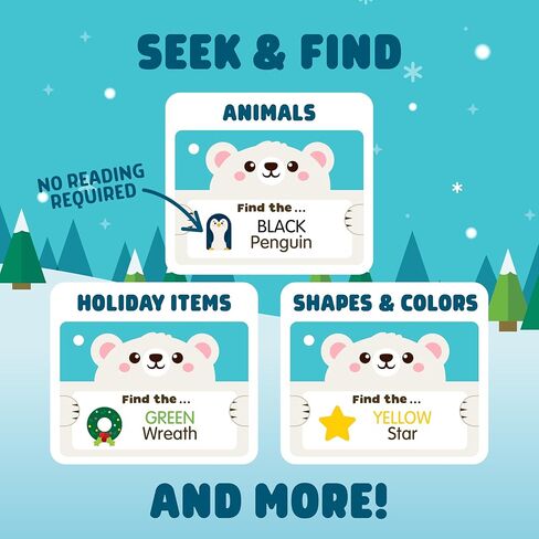 Chuckle & Roar Sensory Seek & Find Scavenger Hunt Plush Polar Bear Game for Ages 3 and Up - Great On The Go Learning Toy for Toddlers in Saudi Arabia